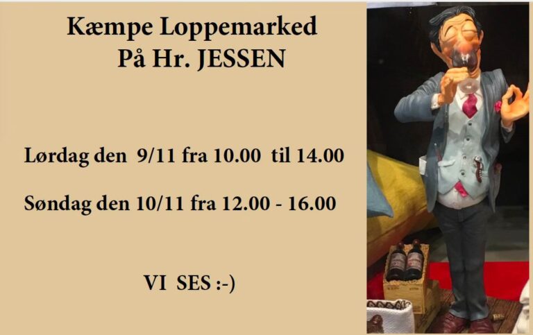 Loppemarked på Hr. Jessen i weekend